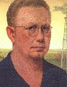 Grant Wood Self Portrait  bdfhbb oil